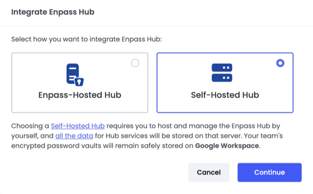 Add Information to integrate Enpass Hub